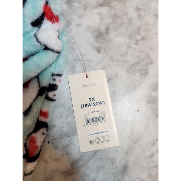 Secret Treasures Multicolor Penguin Super Soft Fleece Sleep Jogger Size 2X NWT - Picture 4 of 7